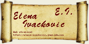Elena Ivačković vizit kartica